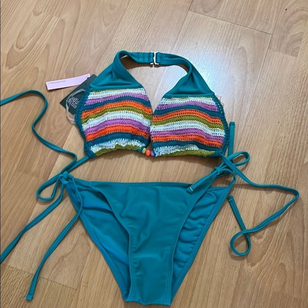 Colorful Striped Swim Set - Picture 2 of 5
